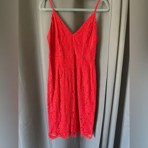 ASTR The Label Raw Hem Lace Dress